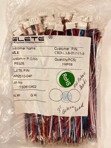 (100) Stck. Elette RC Produkte 3S - XH 3S Buchse Balance Stecker, 6 Zoll Draht Leitung, RoHs - Bild 1 von 4