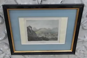 La ville de Chambéry Gravure ancienne encadrée sous verre - Foto 1 di 5