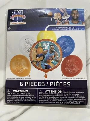 SPACE JAM A New Legacy BOUQUET GLOBO (6 piezas) ~ Pastel de fiesta de cumpleaños Looney Tunes Foto 1 de 2