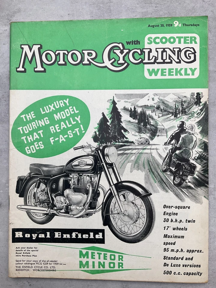 Motorcycling Magazine - 20 August 1959 - Ulster GP, Berkeley 3 Wheeler, Flying C - Image 1 of 4