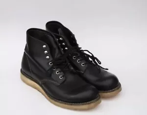 Red Wing Heritage Round Toe Boots Size 9 D in Black Leather Work 8165 - Picture 1 of 11