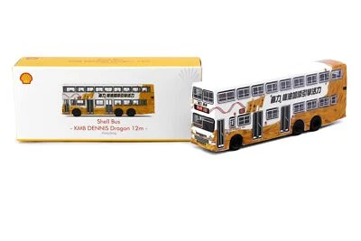 Tiny City Die-cast Model Car - Shell Bus KMB DENNIS Dragon 12m - Image 1 of 4