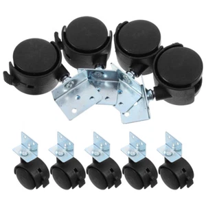 12 Pcs Einstellbar Möbelrollenständer Lenkrollen Mit Bremse Einkaufen Arbeit - Bild 1 von 12