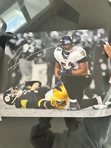 Ray Lewis Autographed/Signed Baltimore Ravens 16x20 Photo JSA - Picture 1 of 3
