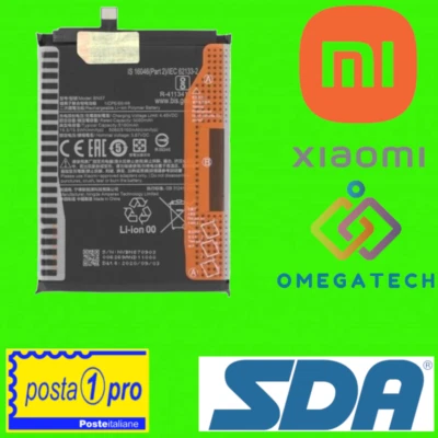 OMEGATECH BATTERIA Pari Originale per Xiaomi Poco X3 /X3 Pro M2007J20CT M2007J20CG BN57