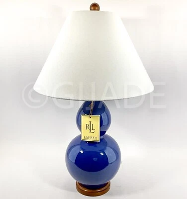 Ralph Lauren 26" Large Table Lamp  Porcelain Blue Large With Shade New - Image 1 of 4