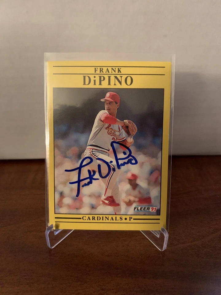 Frank DiPino 1991 Fleer #632 Cardinals Signed Auto COA - Image 1 of 1