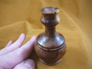 (BOX-152) BURL BOX small Thuya Wood African carved carving boxes Morocco Exotic - Picture 1 of 2