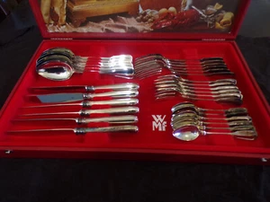 WMF Modell AUGSBRGER FADEN Tafelbesteck 6 Personen 30 Teile Silber 90er TOP ! - Bild 1 von 7