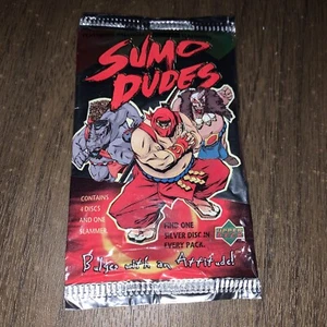 Sumo Dudes Pogs Vintage versiegelte Packung Neu Pog 4 Scheiben 1 Metall Slammer - Bild 1 von 5
