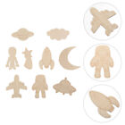  27 Pcs Wood Alien Chips Outer Space Wooden Cutouts Decor for Home