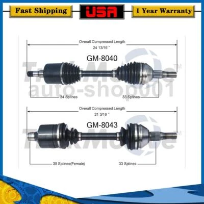 Junta de eje CV del lado del pasajero delantero TrakMotive para Cadillac DeVille 1991 Foto 1 de 4