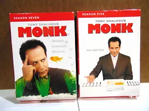 Season Five and Season Seven Tony Shalhoub As the MONK Detective DVD's 8 Total - Imagen 1 de 4