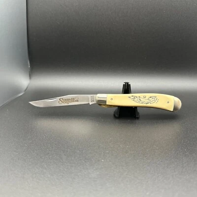Navaja de bolsillo Schrade Crimshaw EE. UU. SC503 escena de trucha y mosca Foto 1 de 3