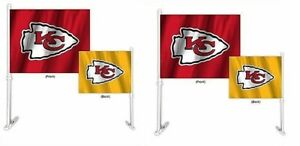 Kansas City Chiefs NFL Home and Away Car Flag ( set of two )