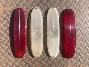 60 1960 Edsel Ranger Tail Light Lens Set Lenses Backup White Turn Signal Red - Picture 1 of 14