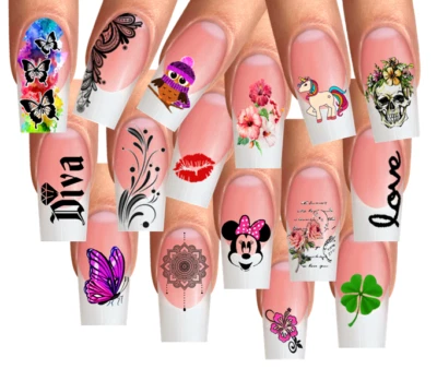 CREATIV.ARTS Wraps Nail Tattoos, Confezione Mix, Confezione Sorpresa 200 o 400 Tatuaggi Nail Art