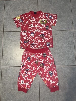 Vtg Y2K Akademiks Jeanius Say Hello Kids 2pc Short Set Size S8 STREETWEAR - Image 1 of 4