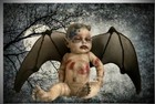 OOAK Gothic Horror Artisan  Doll ~ “Elizabeth the Fallen Ange” 16.5” Reborn Baby