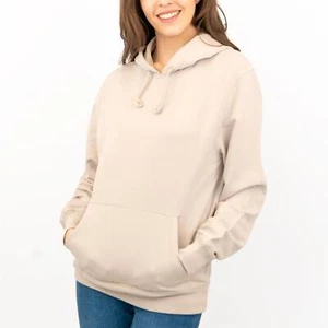 J. Crew Womens Hoodie Blue Pink Beige Cotton Jersey Soft Cotton Blend Pockets - Picture 1 of 9