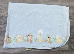 Gerber Little Suzy's Zoo Receiving Blankets Witzy & Boof Baby Nursery Blue READ! - Picture 1 of 10