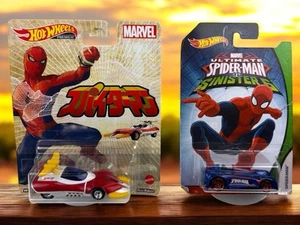 Hot Wheels Premium Marvel Spiderman Spider Machine GP-7 & Spider-Man Monoposto - Bild 1 von 11