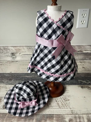 American Girl BITTY BABY Muñeca VESTIDO DE FIESTA DE GUINGA - 15” Muñeca Vestido y Sombrero Solo Foto 1 de 4