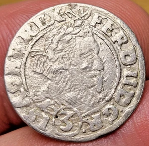 Moneda de plata Austria 3 Kreuzer 1631 Fernando II - Imagen 1 de 2