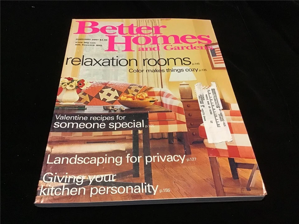 Better Homes and Gardens Magazine February 2001 Relaxation Rooms Foto 1 de 1