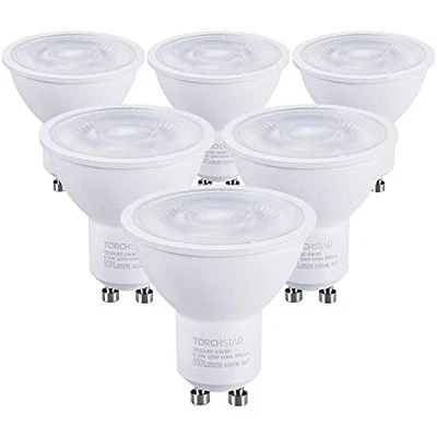 TORCHSTAR GU10 LED Light Bulb, 6.5W(50W Eqv.), 500lm, Dimmable 40° Spot Light - Image 1 of 4