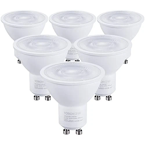 TORCHSTAR GU10 LED Light Bulb, 6.5W(50W Eqv.), 500lm, Dimmable 40° Spot Light - Image 1 of 4