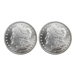 1879 CC Morgan Dollar $1 Silver Coin 2Pcs - Picture 1 of 9