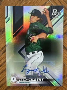 2019 Bowman Platinum Rookie Auto #TOP-18 Logan Gilbert RC Mariners - Picture 1 of 2