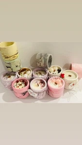 ORGANIC SCENTED CANDLE HANDMADE Wood Wick, Natural eco-Soy Wax, Non-Toxic, 8 Oz - Picture 1 of 8
