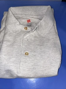 Camisa Polo Hanes Para Hombre Cómoda Suave Mezcla Ceniza Manga Corta TALLA 2XL a198a - Imagen 1 de 7