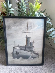 Original Oil Painting Of The Sevitikar Russian Icebreaker Ship Very Nice Piece - Picture 1 of 6
