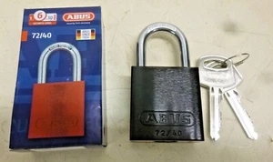 ¡NUEVO! CANDADO DE BLOQUEO NEGRO ABUS, NEGRO, 1-1/2", 72/40 - Imagen 1 de 2
