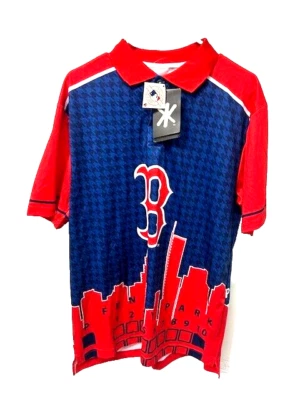 Camisa polo de béisbol de manga corta Boston Red Sox Fenway Park Klew (grande para hombre) Foto 1 de 4