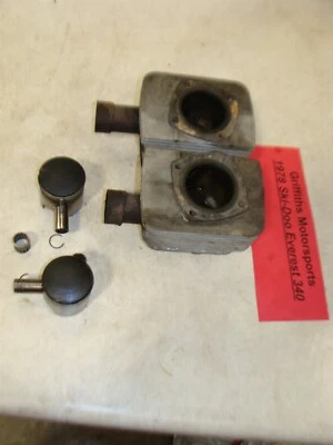 Skidoo Everest 340 1978 OEM tipo 343 cilindros pistones juego derecho izquierdo std barril Foto 1 de 4