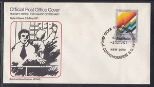Australia Scott 497 FDC- Stock Exchange Centenary - Picture 1 of 1