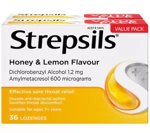 Strepsils Honey & Lemon Lozenges 2 x 36 Count New - Picture 1 of 1