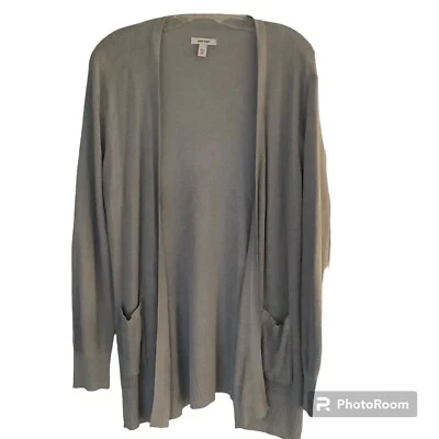 Nine West Silver/Grey Lightweight Knit Rayon Sweater Cardigan Women’s XXL NWT - Image 1 of 4