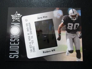 JERRY RICE 2002 LEAF ROOKIE & STARS SLIDE SHOW INSERT CARD # 1215/1500 - Picture 1 of 3