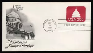#U601 20c Capitol Dome, Art Craft H/C FDC **ANY 5=FREE SHIPPING** - Picture 1 of 1