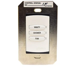 LiteTouch 3 Tasten 6800-206 Control Station Wandstation Schalter mit Abdeckung Weiß - Bild 1 von 2