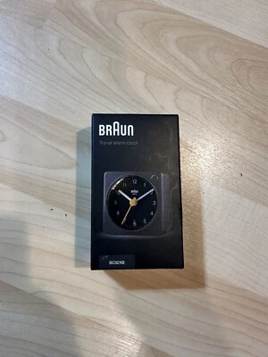 Braun Classic Travel Analogue Alarm Clock with Snooze and Light - Model BC02XB - Image 1 of 3