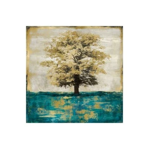 Stampa su Tela su Carta Poster o Quadro Turner Eric Stately - Aqua with Gold - Picture 1 of 2