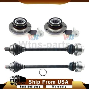 FITS 2015 VOLKSWAGEN GOLF 4X CV JOINTS AXLE & WHEEL BEARING KIT TRAKMOTIVE WJB - Picture 1 of 7