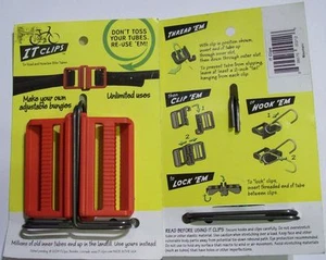 Bicycle Riding IT CLIPS Tie Down Strap ATB/MTB Tube Re-use old bike tubes NOS - Picture 1 of 1