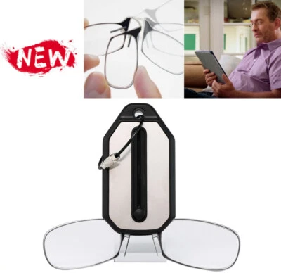 Convenience Keychain Mini Nose Clip Reading Glasses + Case Thinoptics Style